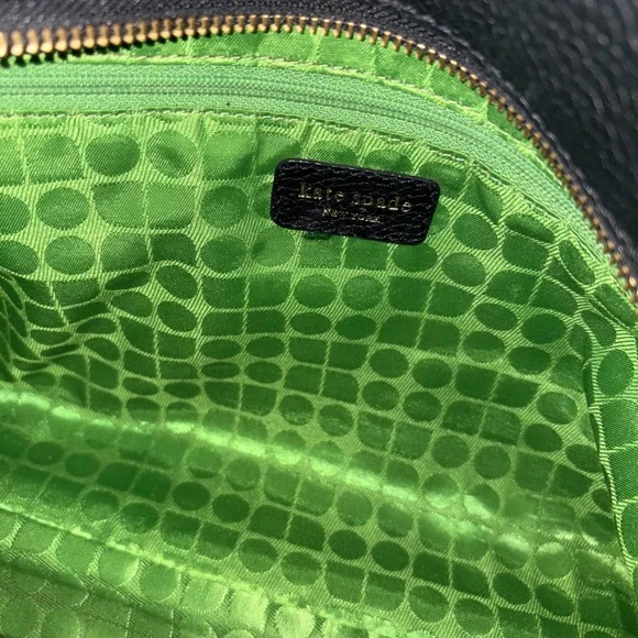 EUC Kate Spade Noel Rue Black Tote Perforated Pebbled Leather Handbag - Picture 13 of 15